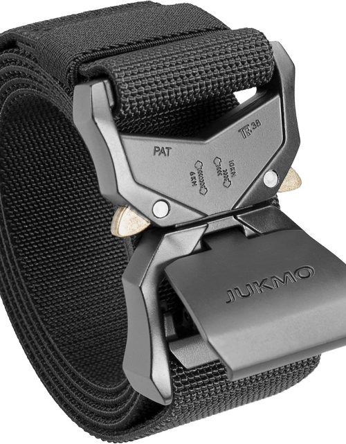 Tactical Belt, Military Hiking Rigger 1.5" Nylon Web Work Belt with Heavy Duty Quick Release Buckle